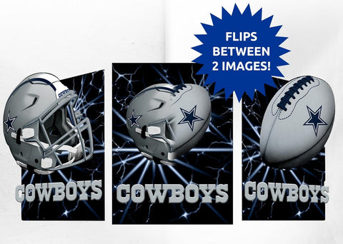 Dallas Cowboys 3D Art Print 12x16 Lightning Flip-0
