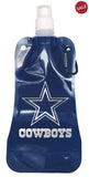 Dallas Cowboys 16 ounce Foldable Water Bottle - Team Fan Cave