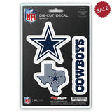 Dallas Cowboys Decal Die Cut Team 3 Pack - Team Fan Cave