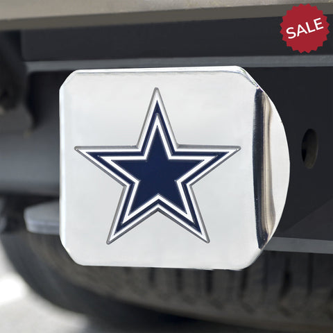 Dallas Cowboys Hitch Cover Color Emblem on Chrome