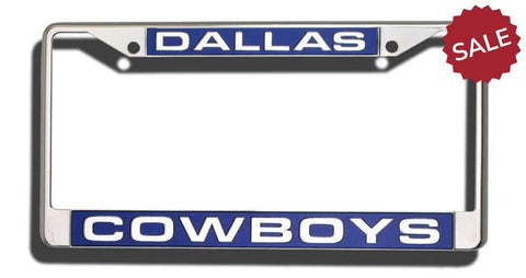 Dallas Cowboys License Plate Frame Laser Cut Chrome