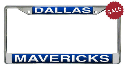 Dallas Mavericks License Plate Frame Laser Cut Chrome - Special Order