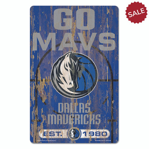 Dallas Mavericks  Sign 11x17 Wood Slogan Design-0