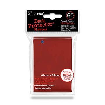 Deck Protectors - Small Size - Red (One Pack of 60)