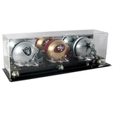 Deluxe Acrylic Triple Mini Football Helmet Display Case - Special Order