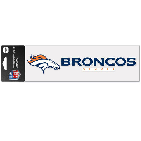 Denver Broncos Decal 3x10 Perfect Cut Wordmark Color-0