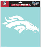 Denver Broncos Decal 8x8 Die Cut White