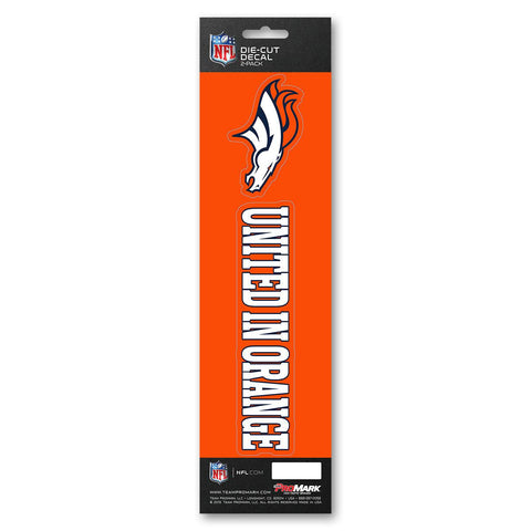 Denver Broncos Decal Die Cut Slogan Pack - Team Fan Cave