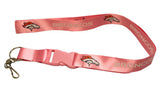 Denver Broncos Lanyard - Breakaway with Key Ring - Pink - Team Fan Cave