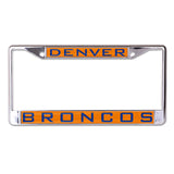 Denver Broncos License Plate Frame - Inlaid - Special Order-0