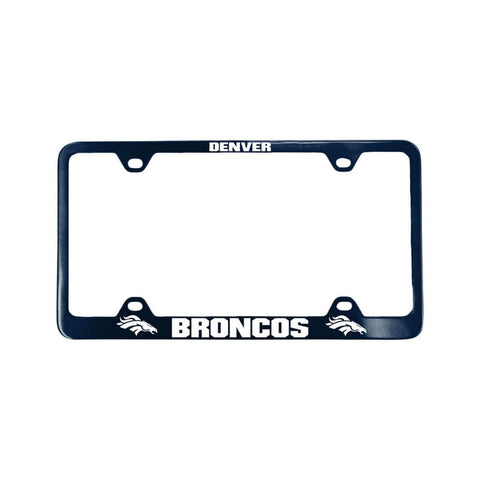 Denver Broncos License Plate Frame Laser Cut Blue - Team Fan Cave