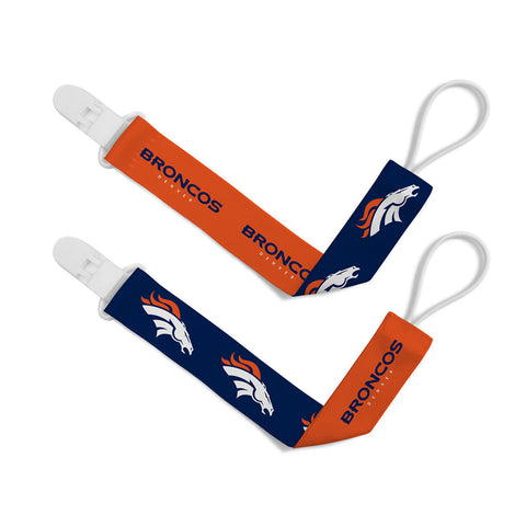 Denver Broncos Pacifier Clips 2 Pack-0