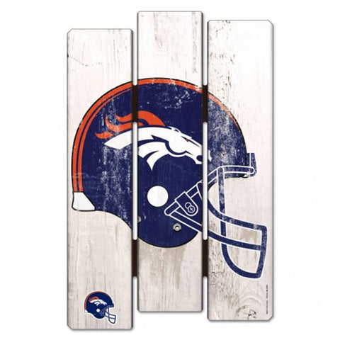 Denver Broncos Sign 11x17 Wood Fence Style-0