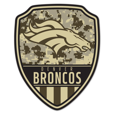 Denver Broncos Sign Wood 11x14 Shield Shape-0