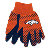 Denver Broncos Two Tone Adult Size Gloves-0