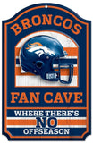 Denver Broncos Wood Sign - 11"x17" Fan Cave Design-0