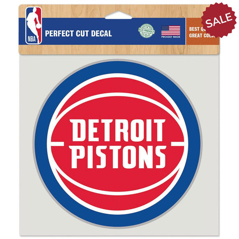 Detroit Pistons Decal 8x8 Perfect Cut Color - Special Order