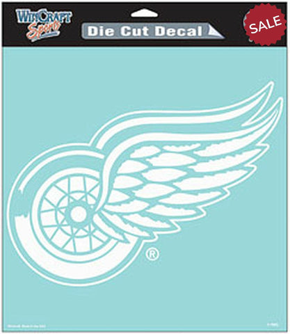 Detroit Red Wings Decal 8x8 Die Cut White