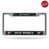 Detroit Red Wings License Plate Frame Chrome Printed Insert