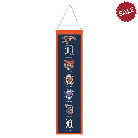 Detroit Tigers Banner Wool 8x32 Heritage Evolution Design