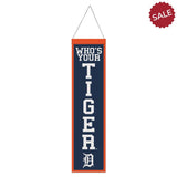 Detroit Tigers Banner Wool 8x32 Heritage Slogan Design - Special Order