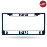 Detroit Tigers License Plate Frame Metal Navy