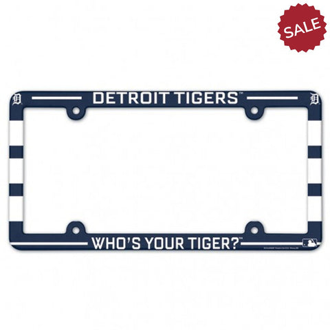 Detroit Tigers License Plate Frame Plastic Full Color Style