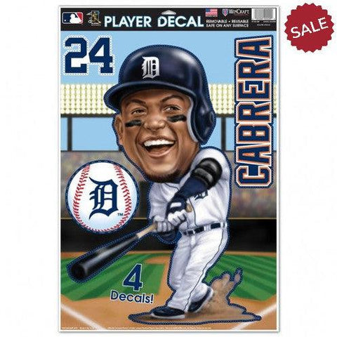 Detroit Tigers Miguel Cabrera Caricature Decal 11x17 Multi Use