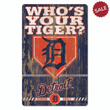 Detroit Tigers Sign 11x17 Wood Slogan Design