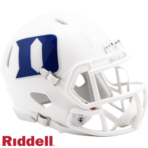 Duke Blue Devils Helmet Riddell Replica Mini Speed Style White-0