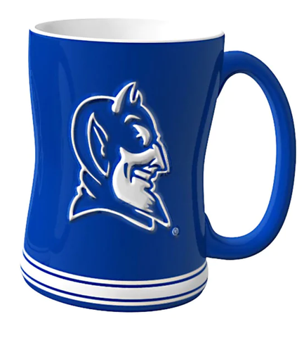 Duke Blue Devils Coffee Mug 14oz Sculpted Relief Team Color-0