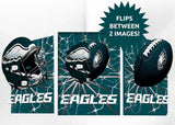 Philadelphia Eagles 3D Art Print 12x16 Lightning Flip-0
