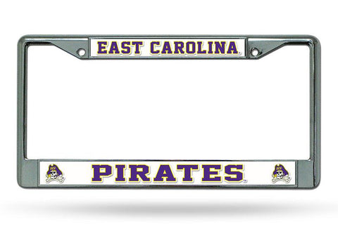 East Carolina Pirates License Plate Frame Chrome Special Order - Team Fan Cave