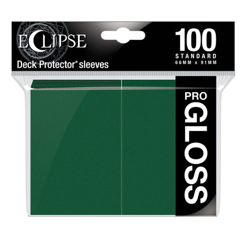 Eclipse Gloss Standard Sleeves 100 Pack Forest Green-0