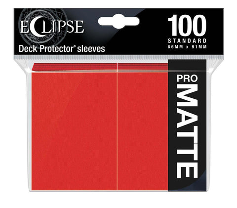 Eclipse Matte Standard Sleeves 100 Pack Apple Red-0