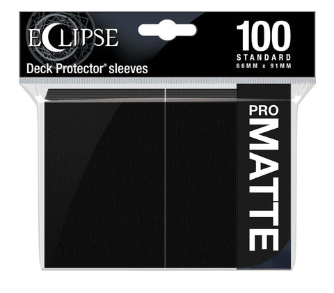 Eclipse Matte Standard Sleeves 100 Pack Jet Black-0