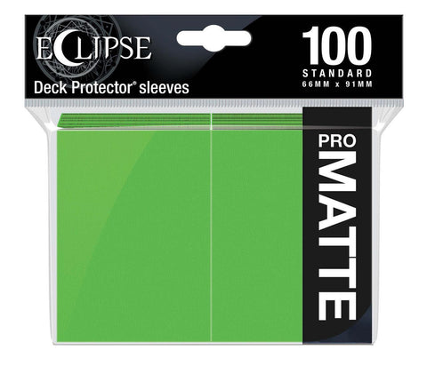 Eclipse Matte Standard Sleeves 100 Pack Lime Green-0