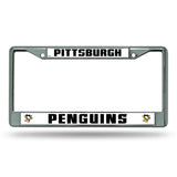 Pittsburgh Penguins License Plate Frame Chrome-0