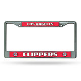 Los Angeles Clippers License Plate Frame Chrome Printed Insert-0