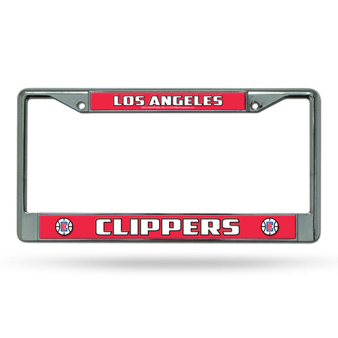 Los Angeles Clippers License Plate Frame Chrome Printed Insert-0