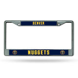 Denver Nuggets License Plate Frame Chrome Printed Insert - Special Order-0