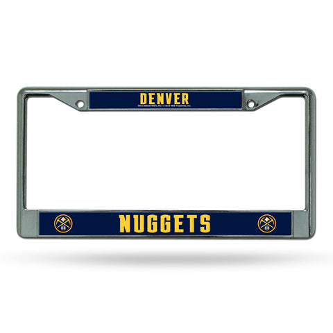Denver Nuggets License Plate Frame Chrome Printed Insert - Special Order-0