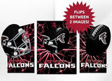 Atlanta Falcons 3D Art Print 12x16 Lightning Flip-0