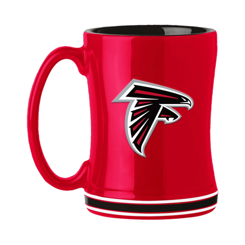 Atlanta Falcons Coffee Mug 14oz Sculpted Relief Team Color-0