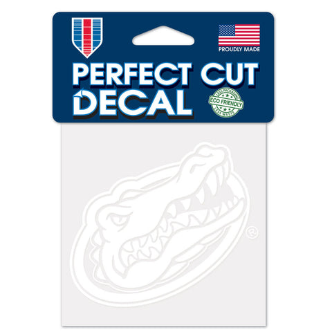 Florida Gators Decal 4x4 Perfect Cut White-0