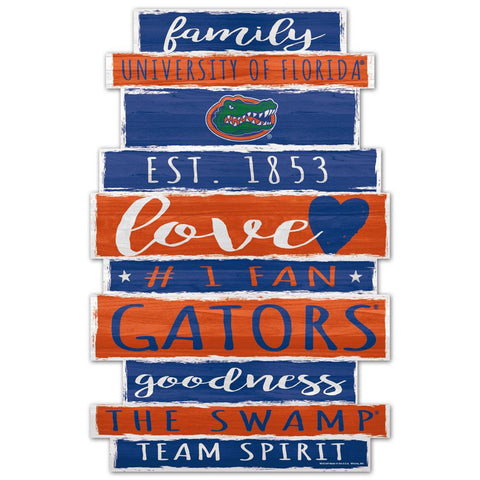 Florida Gators Sign 11x17 Wood Family Word Design-0