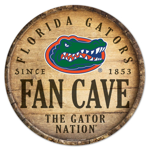 Florida Gators Sign Wood 14 Inch Round Barrel Top Design-0