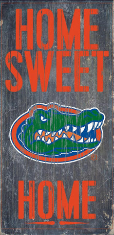 Florida Gators Wood Sign - Home Sweet Home 6"x12" - Team Fan Cave