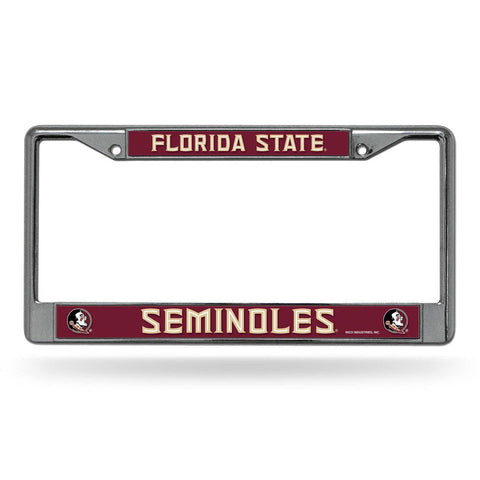 Florida State Seminoles License Plate Frame Chrome Printed Insert