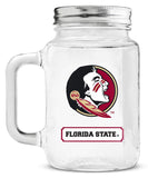 Florida State Seminoles Mason Jar Glass With Lid - Team Fan Cave